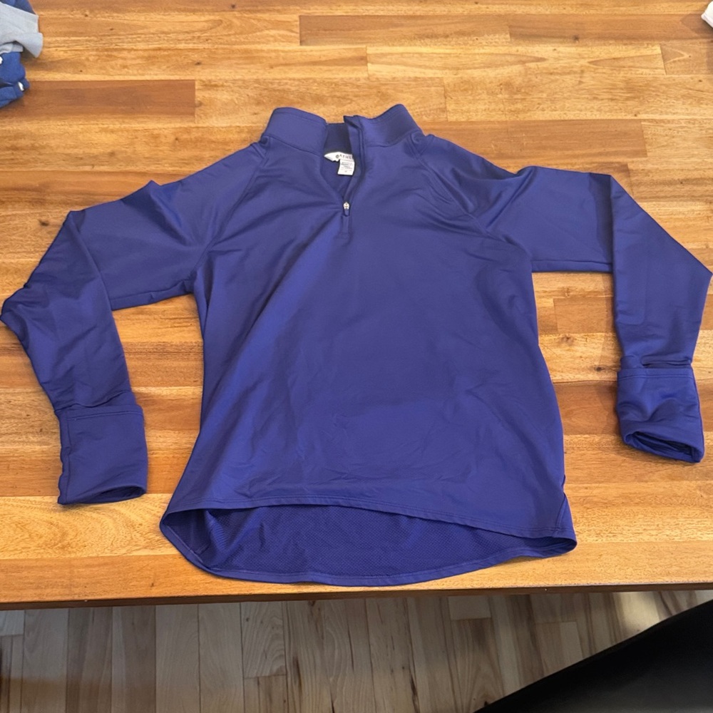 Athleta Women's Blue Quarter-Zip Sweatshirt